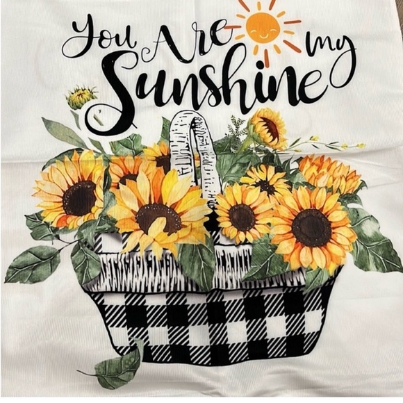 Sunflower “You Are My Sunshine”  Pillow Cover 18x18” ~New~ - Picture 3 of 8